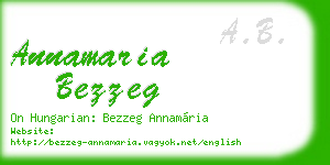 annamaria bezzeg business card